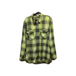 Dixxon Flannel Co “Arsenic Poison Series” Plaid Shirt 3XL Lime Black Limited Ed